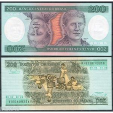 Бразилія/Brazil 200 Cruzeiros (1984) Pick199b UNC