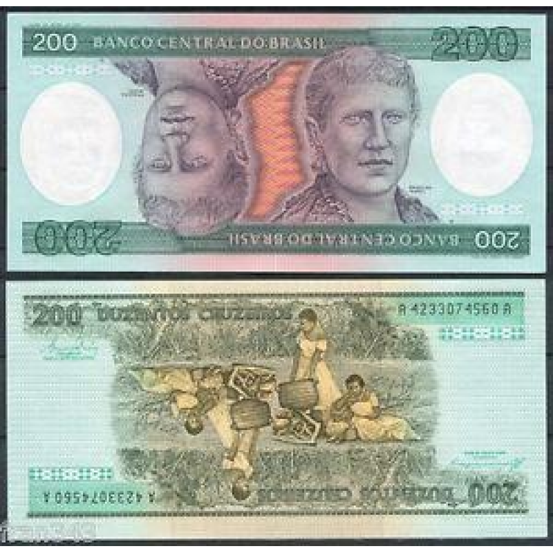 Бразилія/Brazil 200 Cruzeiros (1984) Pick199b UNC