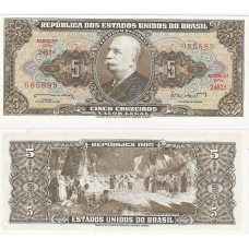 Brazil / Бразилія 5 Cruzeiros 1964 Estampa 2A UNC