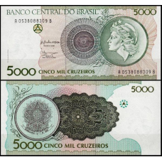 Бразилія / Brasil 5000 cruzeiros 1990 Pick 227 UNC