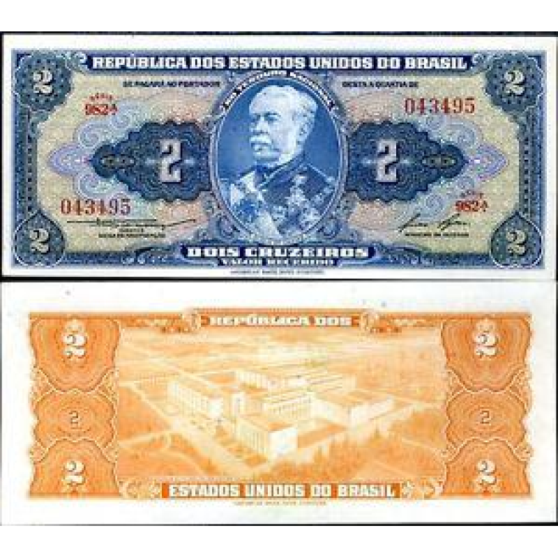 Brazil Бразилія - 2 Cruzeiros 1958 P. 151b UNC Brazil Бразилія - 2 Cruzeiros 1958 P. 151b UNC