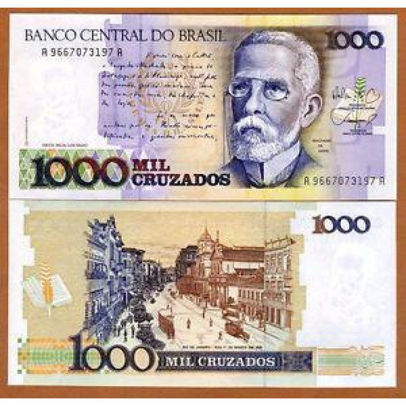 Бразилія / Brasil 1000 Cruzados Pick 213 1988 UNC