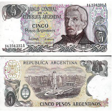 Аргентина / Argentina 5 Pesos Arg 1983 Pick312 UNC