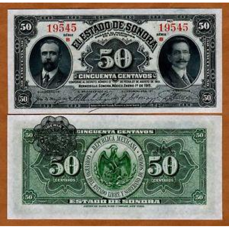 Мексика/Mexico 50 Peso 1915 Pick S1070 aUNC Мексика/Mexico 50 Peso 1915 Pick S1070 aUNC