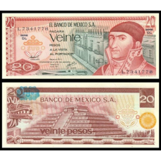 Мексика / Mexico 20 Pesos 1977 Pick 64d UNC