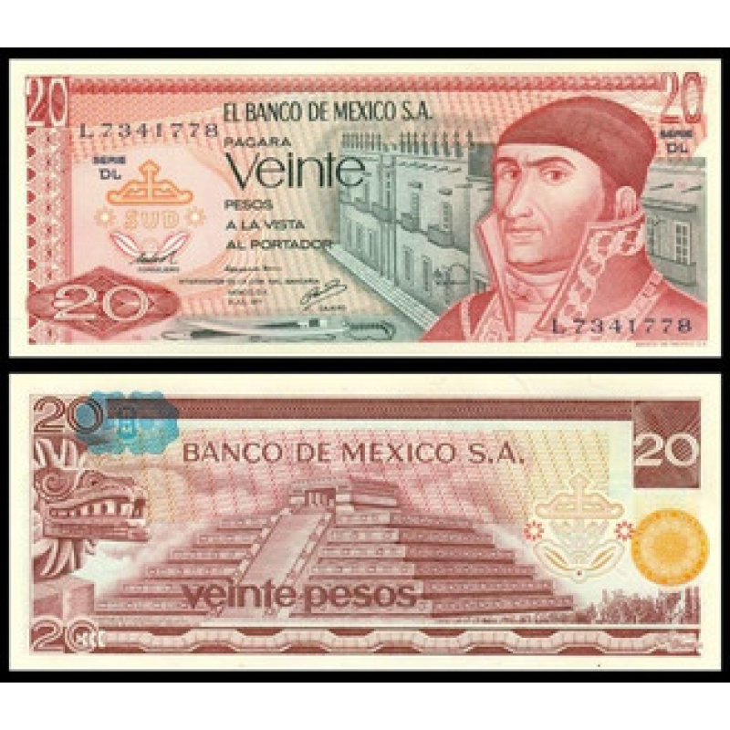 Мексика / Mexico 20 Pesos 1977 Pick 64d UNC Мексика / Mexico 20 Pesos 1977 Pick 64d UNC