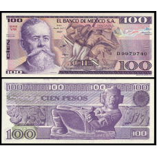 Мексика / Mexico 100 Pesos 1982 Pick 74С UNC