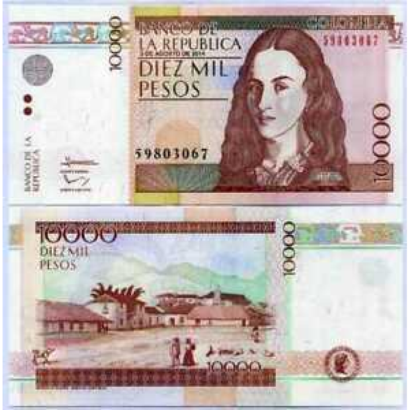 Товар закінчився Colombia Колумбія - 10000 Pesos 03.08. 2014 P. 453 UNC Товар закінчився Colombia Колумбія - 10000 Pesos 03.08. 2014 P. 453 UNC
