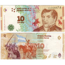 Аргентина / Argentina 10 Pesos (2016) UNC