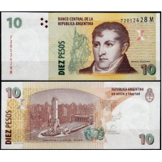 Аргентина / Argentina 10 Pesos (2012) Pick 354 UNC