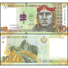 Peru Перу - 10 Nuevos Soles 2013 P. 187a UNC