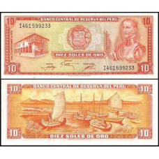 Перу/Peru 10 Soles 1976 Pick 112 UNC