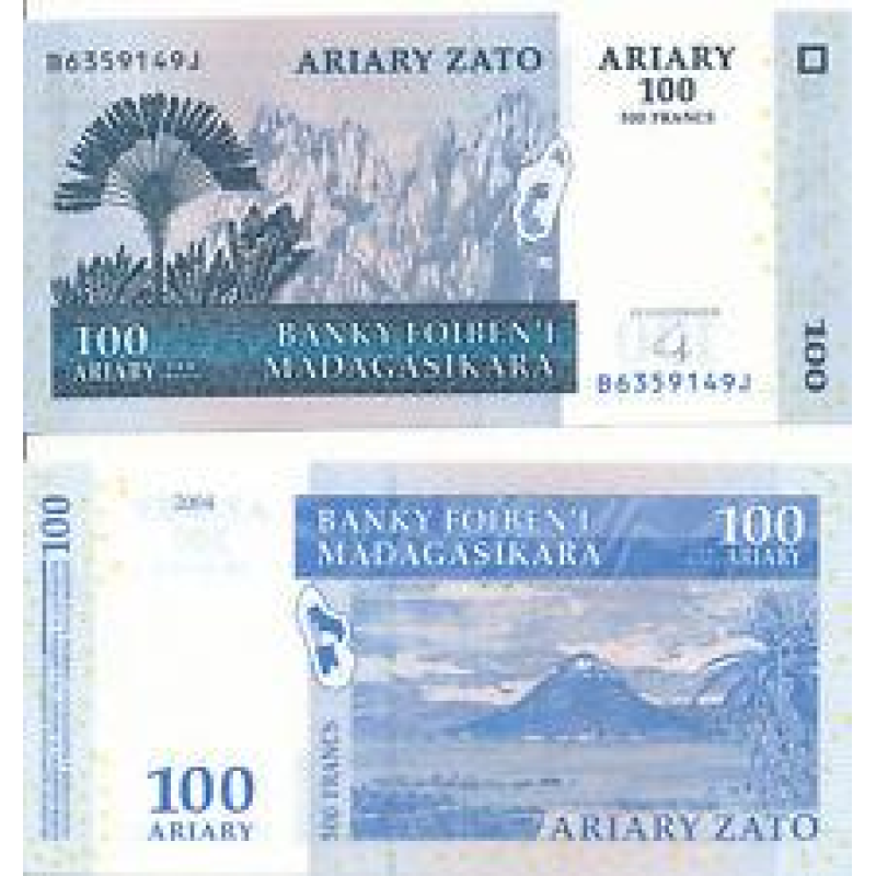 Мадагаскар / Madagascar 100 Ariary 2004 Pick 86 UNC Мадагаскар / Madagascar 100 Ariary 2004 Pick 86 UNC