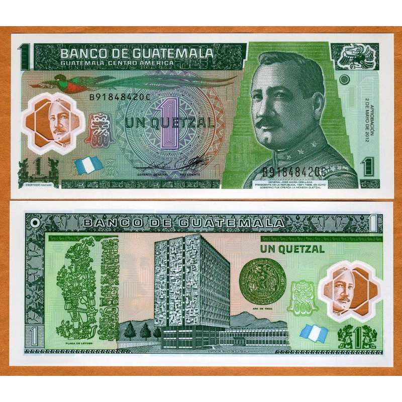 Guatemala Гватемала - 1 Quetzal 2012 UNC polymer Guatemala Гватемала - 1 Quetzal 2012 UNC polymer
