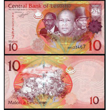 Lesotho Лесото - 10 Maloti 2013 UNC