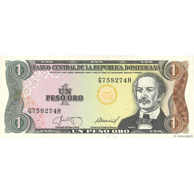 Домінікана / Dominicana 1 peso oro 1987 UNC