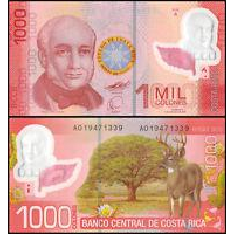 Коста Ріка / Costa Rica 1000 Colones 2009 P274 UNC Коста Ріка / Costa Rica 1000 Colones 2009 P274 UNC