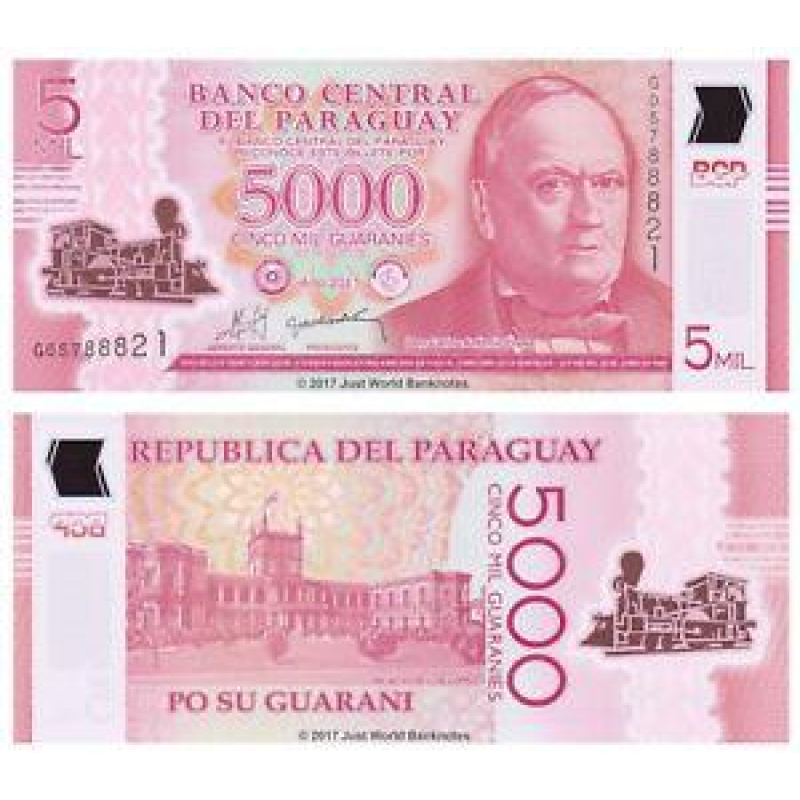 Парагвай / Paraguay 5000 Guaranies 2011 P 234 UNC Парагвай / Paraguay 5000 Guaranies 2011 P 234 UNC