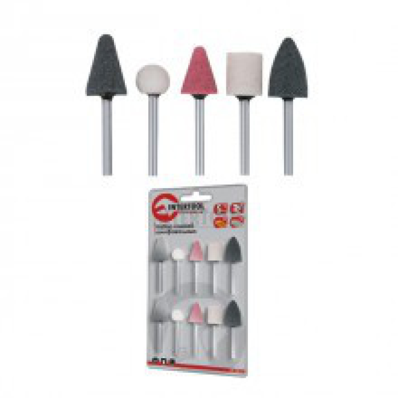 Набір шліфувальних каменів 10шт INTERTOOL BT-0020 Набір шліфувальних каменів 10шт INTERTOOL BT-0020