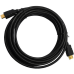 Шнур HDMI (штекер — штекер) v.1.4, діам.-6 мм, “позолочений“, 10 м, чорний