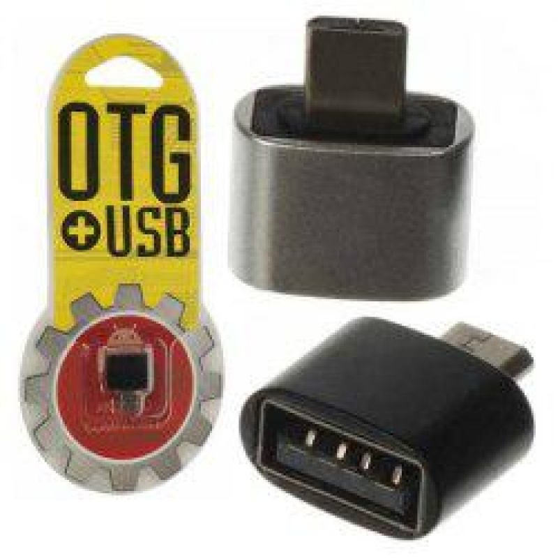 USB перехідник OTG Metall Short Type-C (сталь)