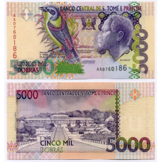 S. Tome e Principe Сан-Томе і Прінсіпі - 5000 Dobras 1996 Pick 65a UNC
