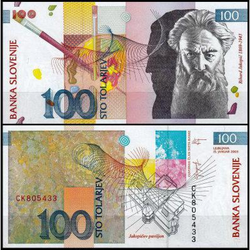 Словенія/Slovenia 100 Tolarjev 2003 Pick 31 UNC Словенія/Slovenia 100 Tolarjev 2003 Pick 31 UNC