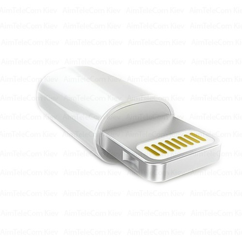 Штекер iPhone 6 (lightning), під шнур, білий