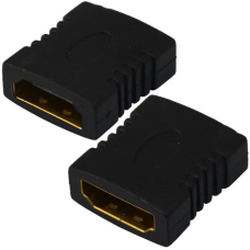 Переходник гнездо HDMI - гнездо HDMI, gold, пластик (Тип 2)