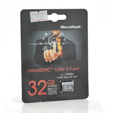 Карта пам“яті Microflash Micro SD, швидкість передачі даних 70MB/s, class10, 32G
