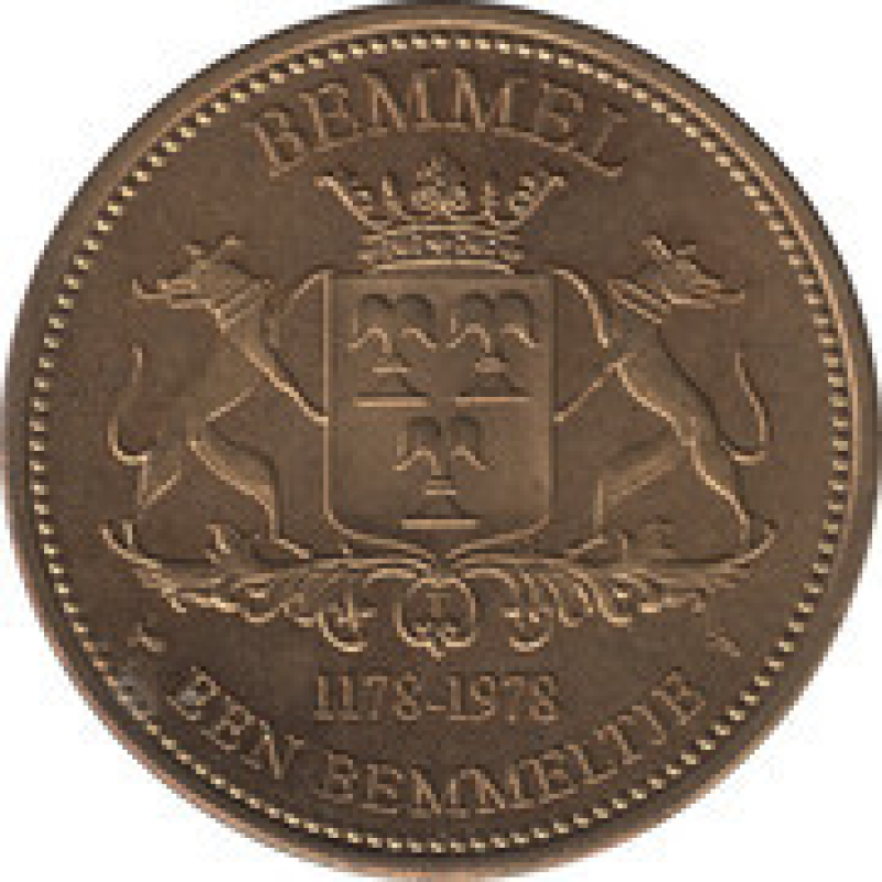 Нідерланди 1 Беммельтье - Беммель 800 років (токен) 1178-1978 UNC Нідерланди 1 Беммельтье - Беммель 800 років (токен) 1178-1978 UNC