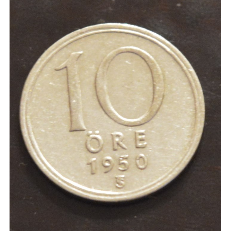 Швеція 10 ері 1950 рік (срібло) Швеція 10 ері 1950 рік (срібло)