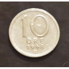 Швеція 10 ері 1948 рік (срібло)