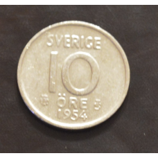 Швеція 10 ері 1954 рік (срібло)