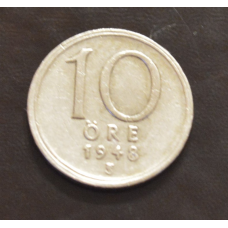 Швеція 10 ері 1948 рік (срібло)