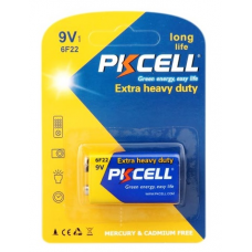 Сольова Батарейка PKCELL 9V/6LR61, крона, 1 штука в блістері ціна за блістер, Q10