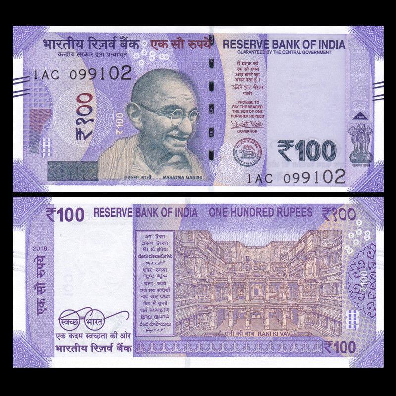 Індія India - 100 Rupees 2018 UNC Індія India - 100 Rupees 2018 UNC