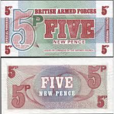British Armed Forces Британська Армія 5 N. Pence 1972 UNC 6th. Ser. M47