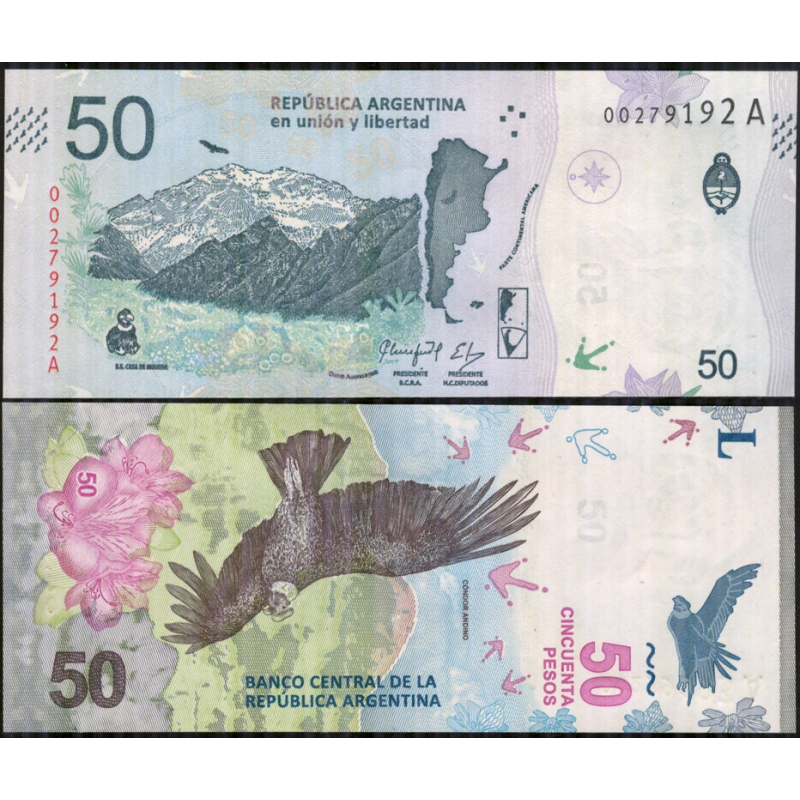 Argentina Аргентина - 50 Pesos 2018 UNC