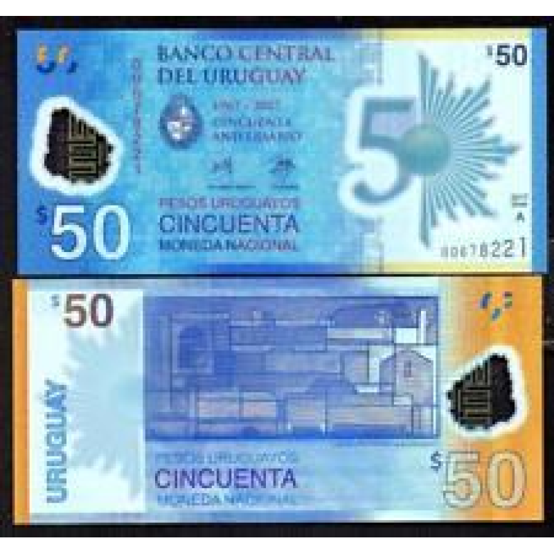 Uruguay Уругвай - 50 Pesos 2017 ( 2018 ) UNC serie A