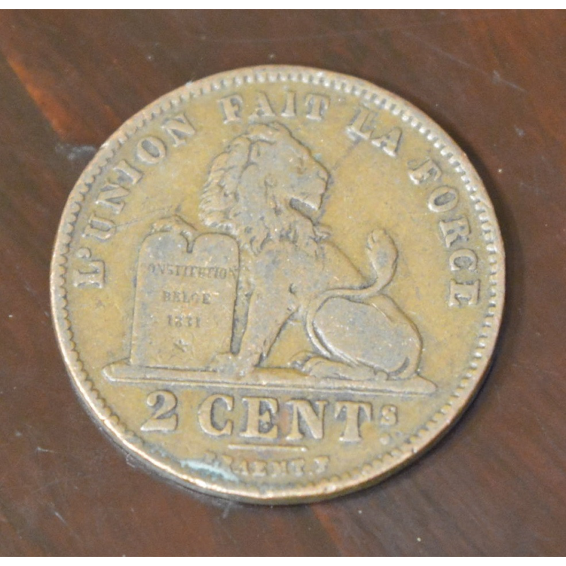 Бельгія 2 сентима 1905 рік Бельгія 2 сентима 1905 рік