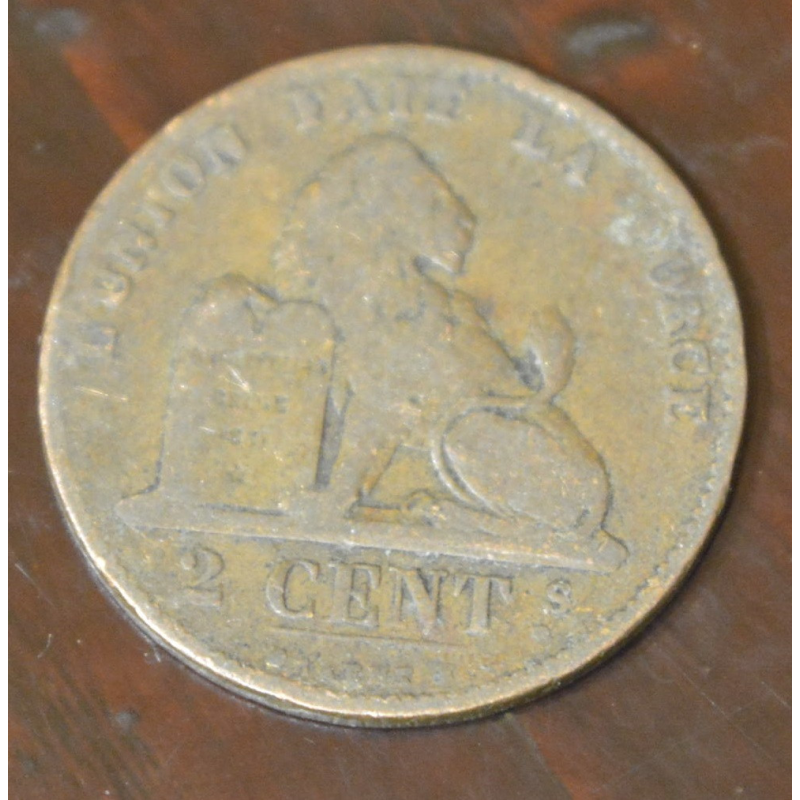 Бельгія 2 сентима 1876 рік
