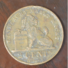 Бельгія 2 сентима 1919 рік