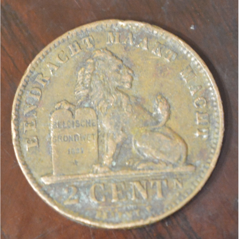 Бельгія 2 сентима 1919 рік Бельгія 2 сентима 1919 рік