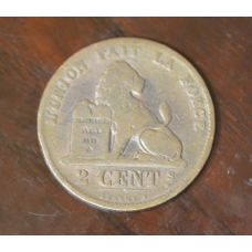Бельгія 2 сентима 1870 рік