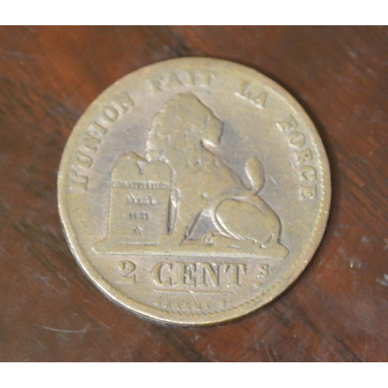 Бельгія 2 сентима 1870 рік
