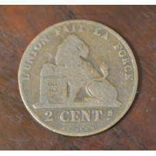 Бельгія 2 сентима 1862 рік