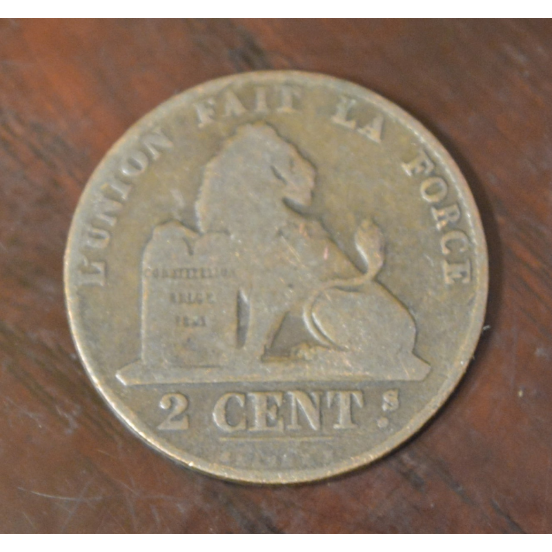 Бельгія 2 сентима 1862 рік