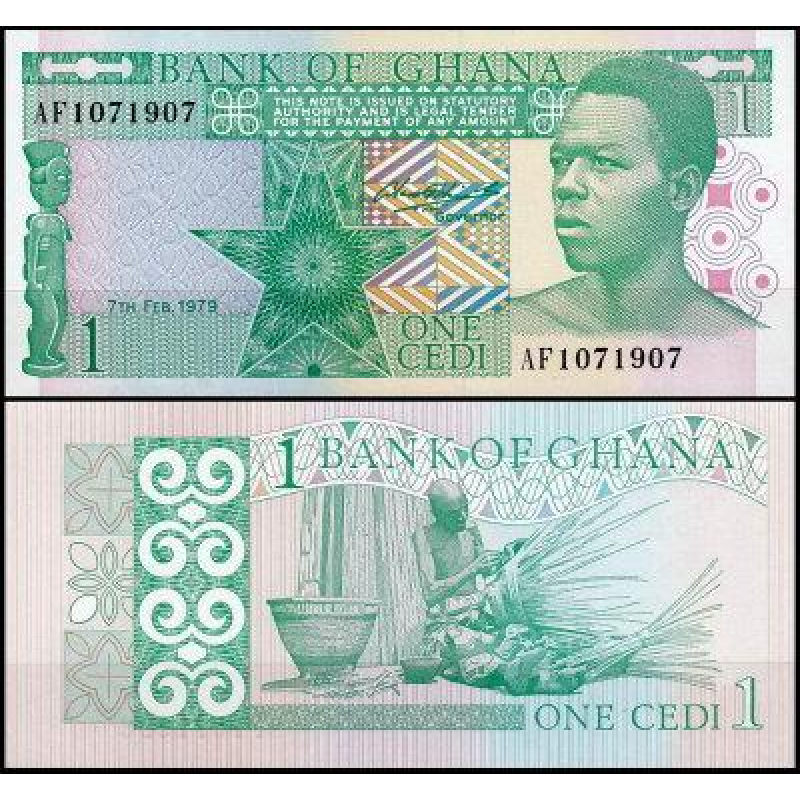 Гана / Ghana 1 Cedi 1979 Pick 17а UNC Гана / Ghana 1 Cedi 1979 Pick 17а UNC