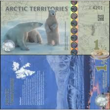 Арктика / Arctic territories 1,5 dollars 2014 UNC